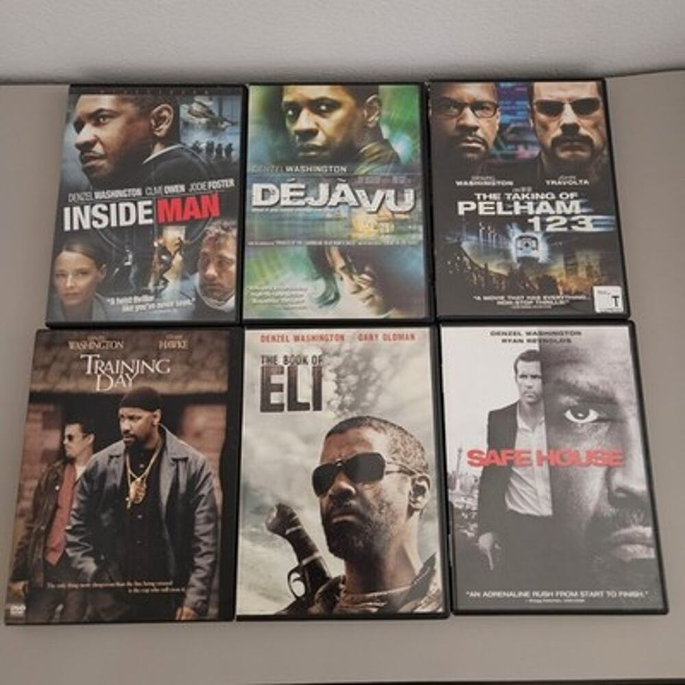 Denzel Washington Dvd Lot Of 6 Training Day The Book Of Eli Inside Man Dejavu